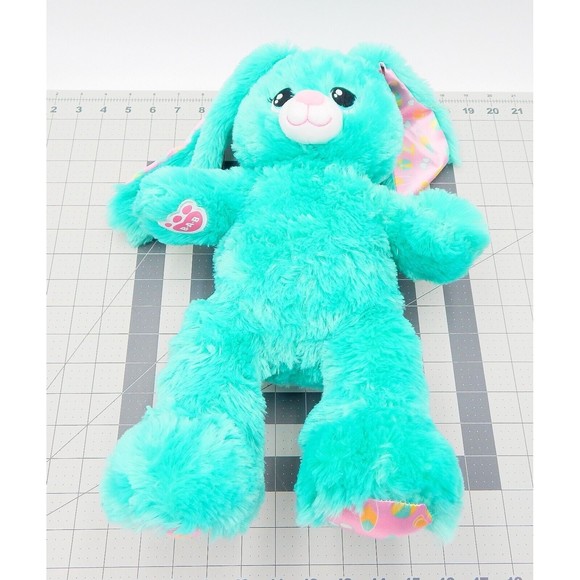 Build A Bear Beach Bunny Summer Ocean Vibes Green Plush Stuffed Animal Pink Ears - Picture 6 of 11